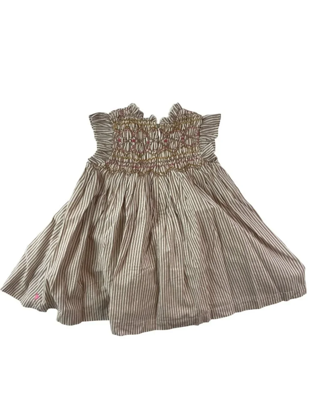 Pink Chicken Stevie Dress & Shorts Tawny Brown Stripe Babies Size 12/18M $84 NWT - Picture 7 of 16